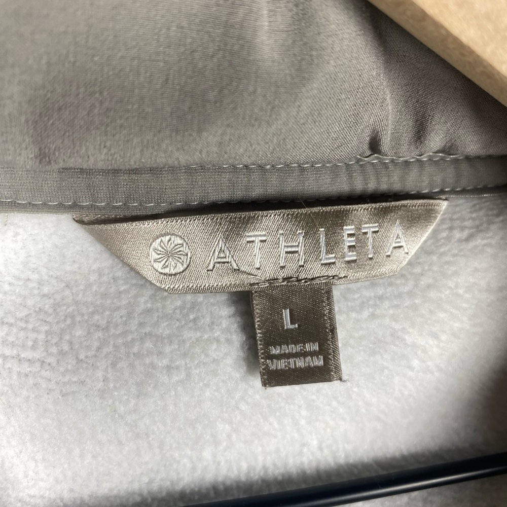 Athleta gray‎ jacket LARGE zip up - Picture 5 of 12